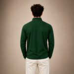 Men’s Quarter Zip Pullover – Green - Image 4