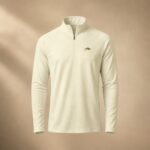 Men’s Quarter Zip Pullover – Cream - Image 4