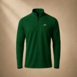 Men’s Quarter Zip Pullover – Green - Image 3