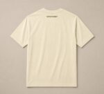 Men’s Essential T-Shirt Side logo – Light Beige - Image 4