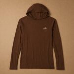 Men’s Lightweight Hoodie – Brown - Image 3
