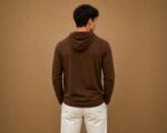 Men’s Lightweight Hoodie – Brown - Image 2