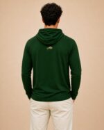 Men’s Lightweight Hoodie – Deep Green - Image 2